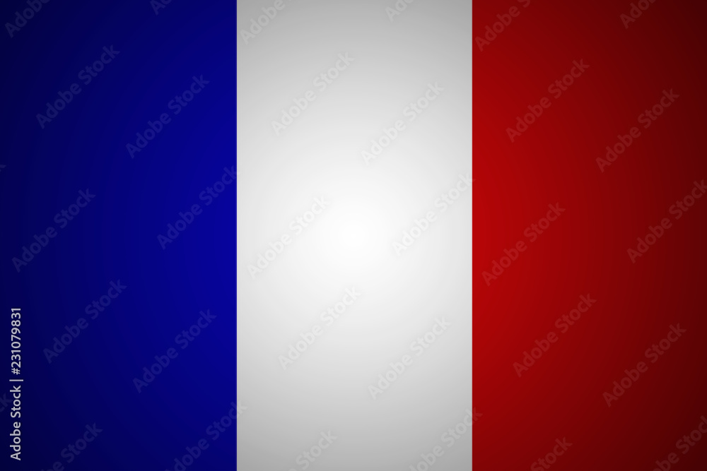 Flag of France in minimalistic design and high resolution