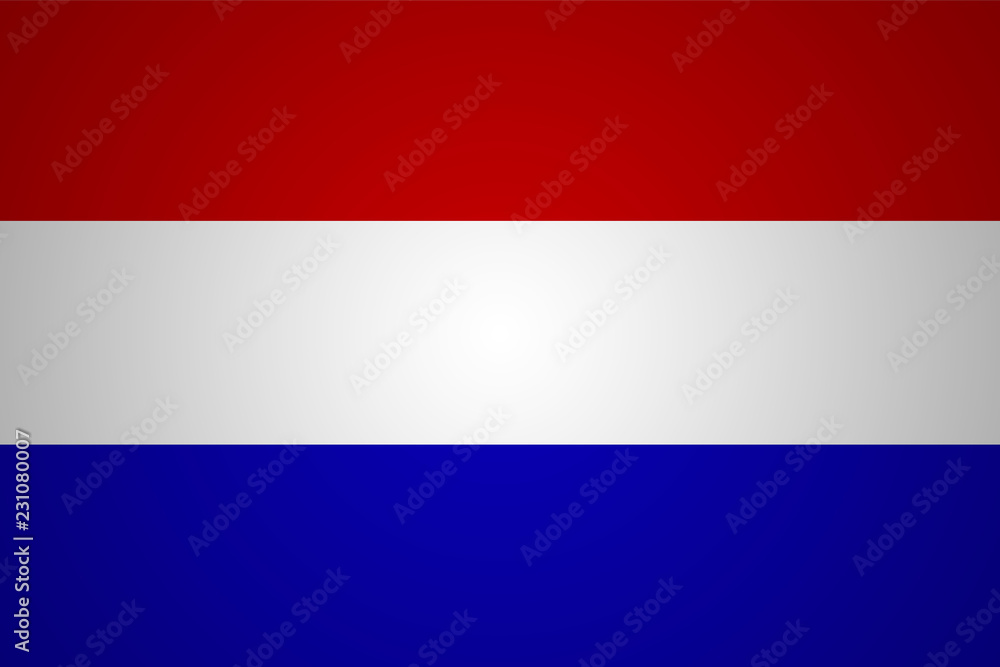 Flag of Netherlands in minimalistic design and high resolution