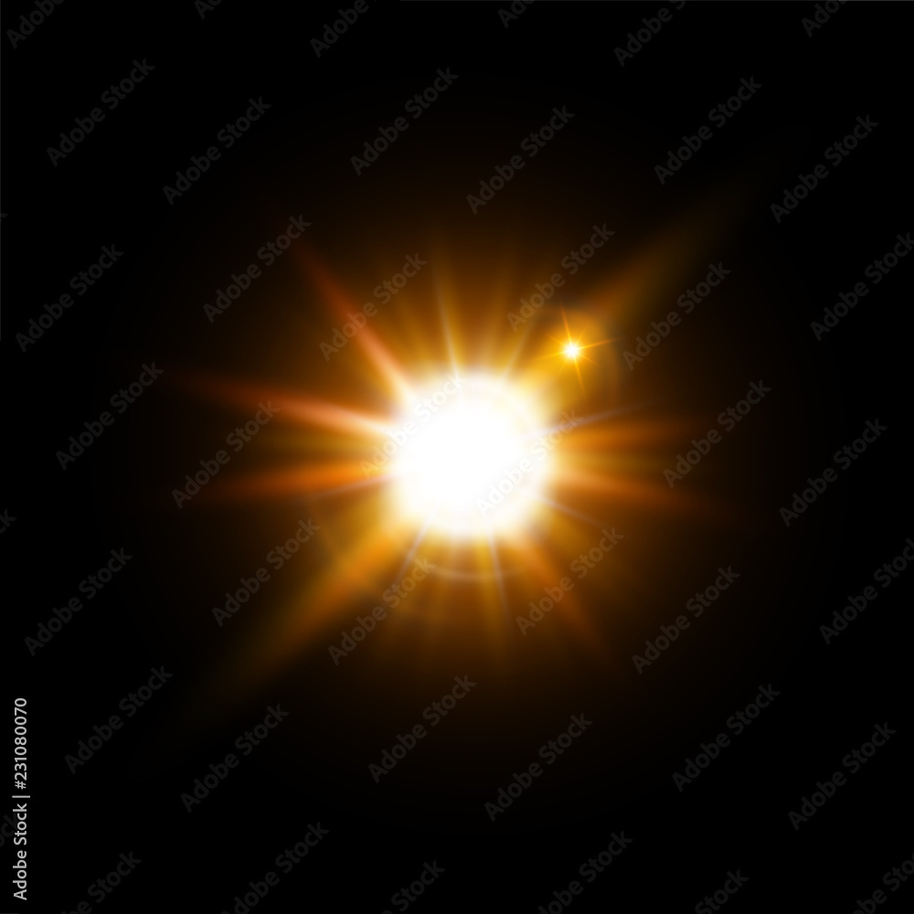 Glow light effect. Star burst with sparkles.Sun. Glow light effect. Star burst with sparkles.Sun.