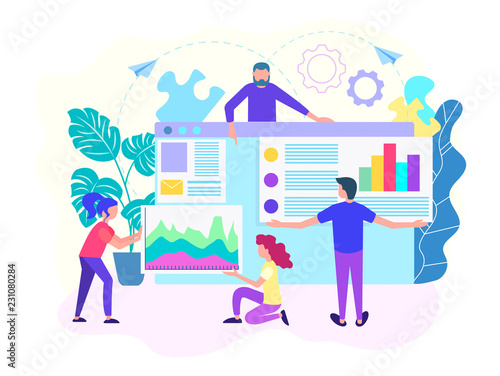 Web development, web design concept.