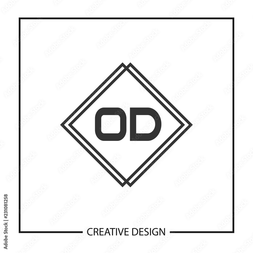 Initial Letter OD Logo Template Design Vector Illustration Initial Letter OD Logo Template Design Vector Illustration