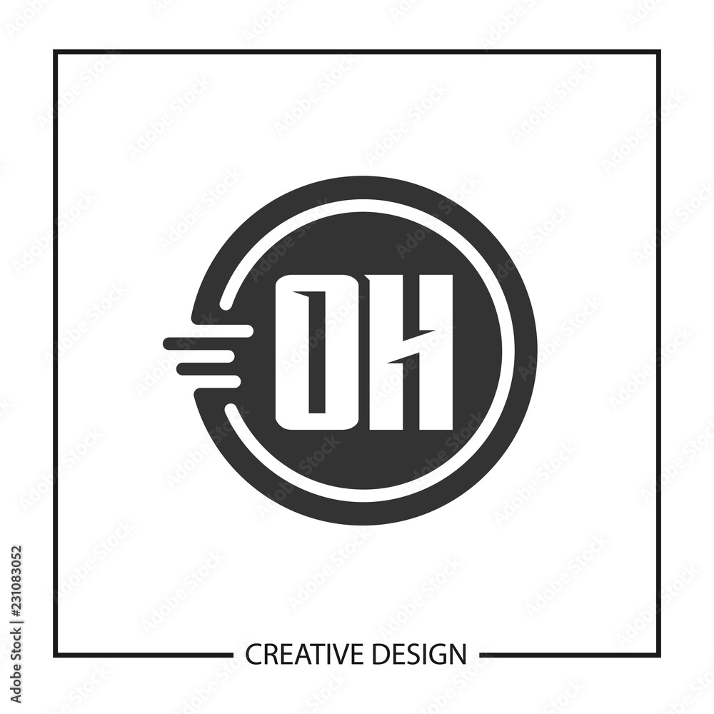 Initial Letter OH Logo Template Design Vector Illustration Initial Letter OH Logo Template Design Vector Illustration