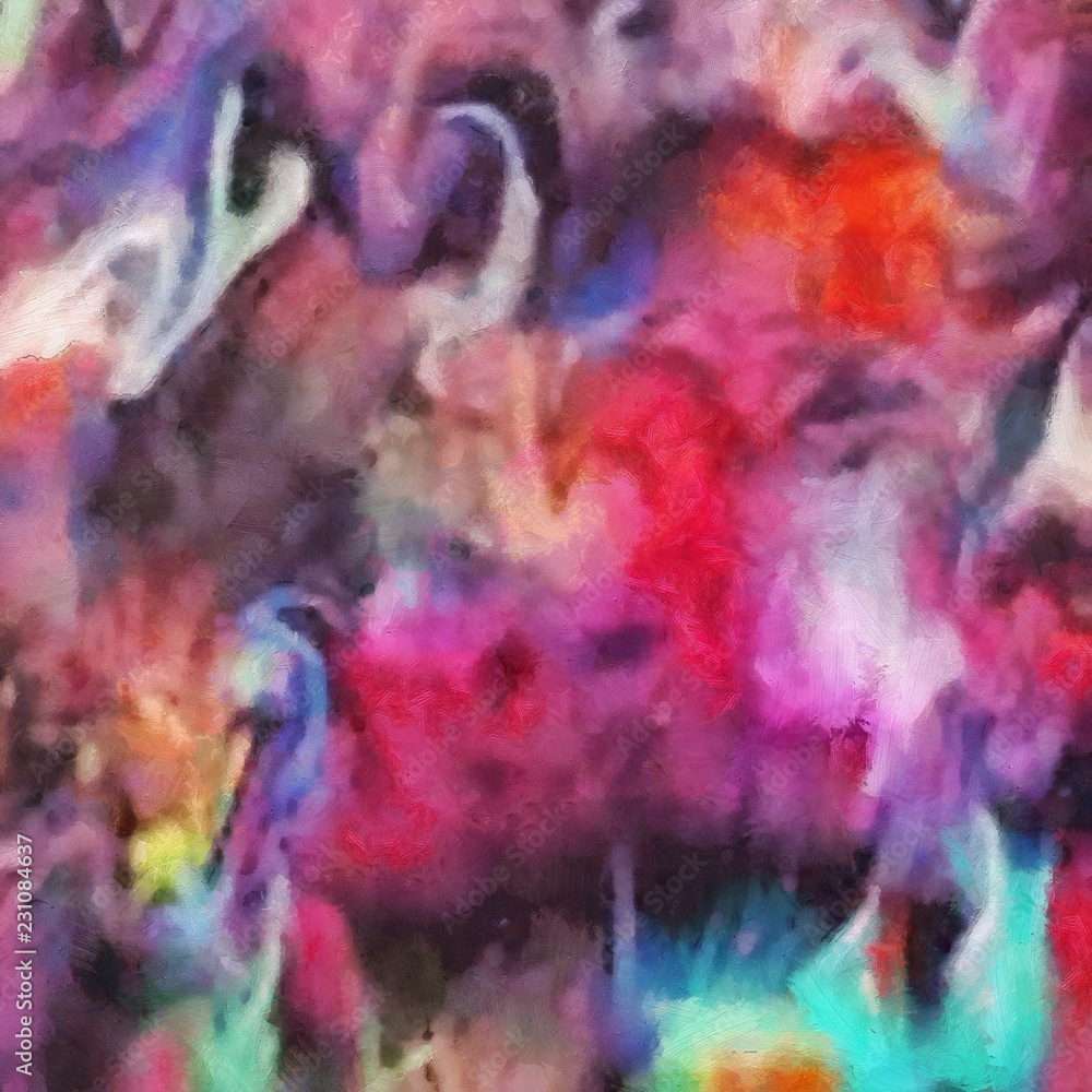 Fototapeta premium Dirty chaotic painting background. Dry textured strokes of paint. Grunge simple close up texture. Abstract backdrop for graphic design. Web banner pattern cover. 