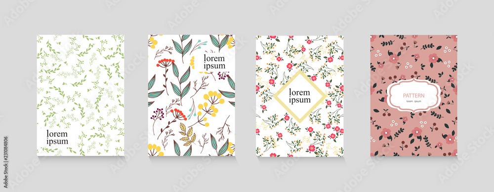 Floral cover for your design. Banner with a simple natural pattern. Flyers. Spring pattern. Pattern for textiles or for cover. Wallpaper. Floral cover for your design. Banner with a simple natural pattern. Flyers. Spring pattern. Pattern for textiles or for cover. Wallpaper.