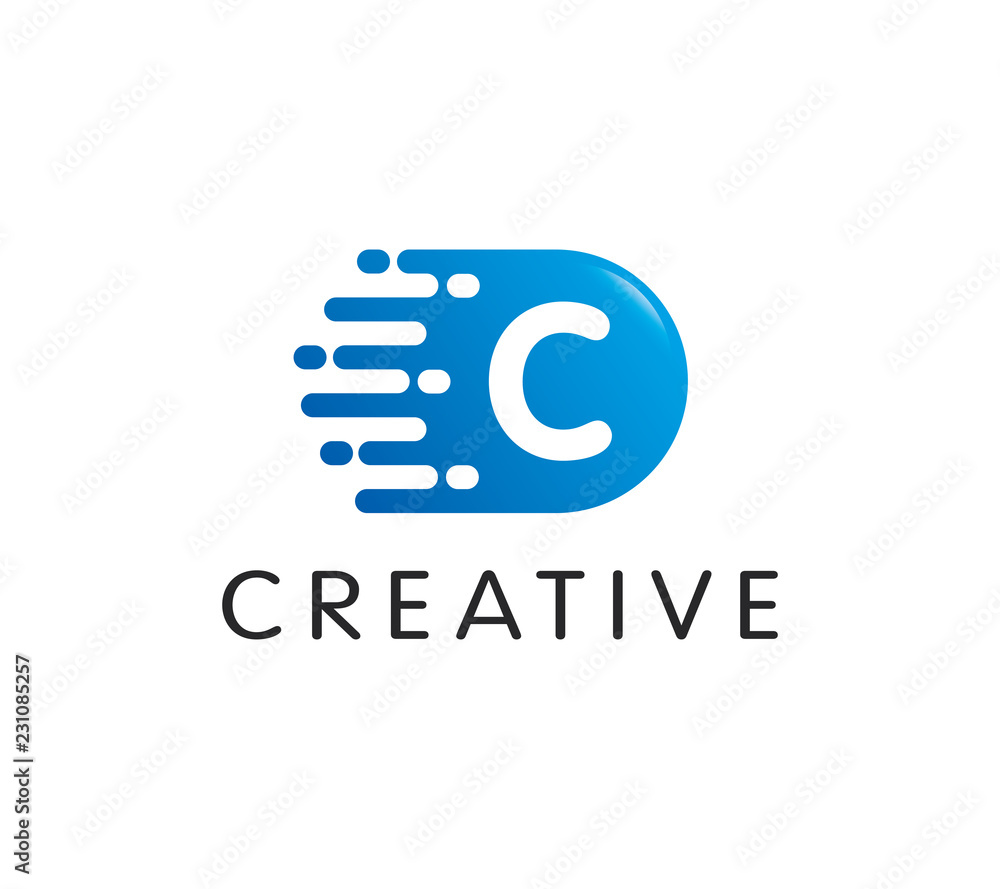 Dots Letter C Logo Dots Letter C Logo