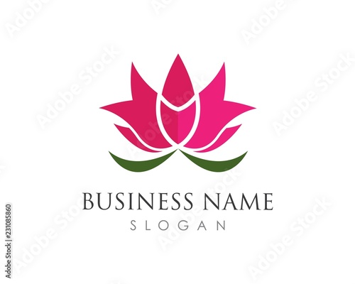 Beauty Vector Lotus flowers design logo Template icon