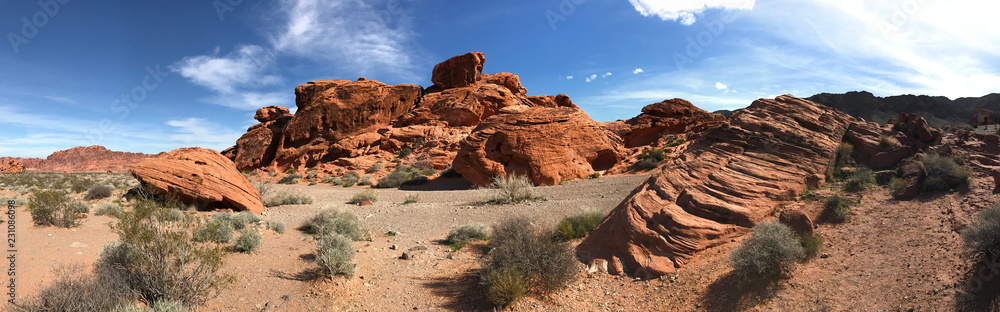 Panorama of Red Rocks of Arizona or Nevada