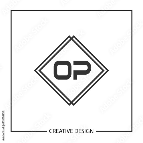 Initial Letter OP Logo Template Design Vector Illustration