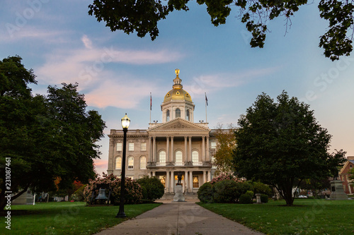 New Hampshire State House at Sunrise photo