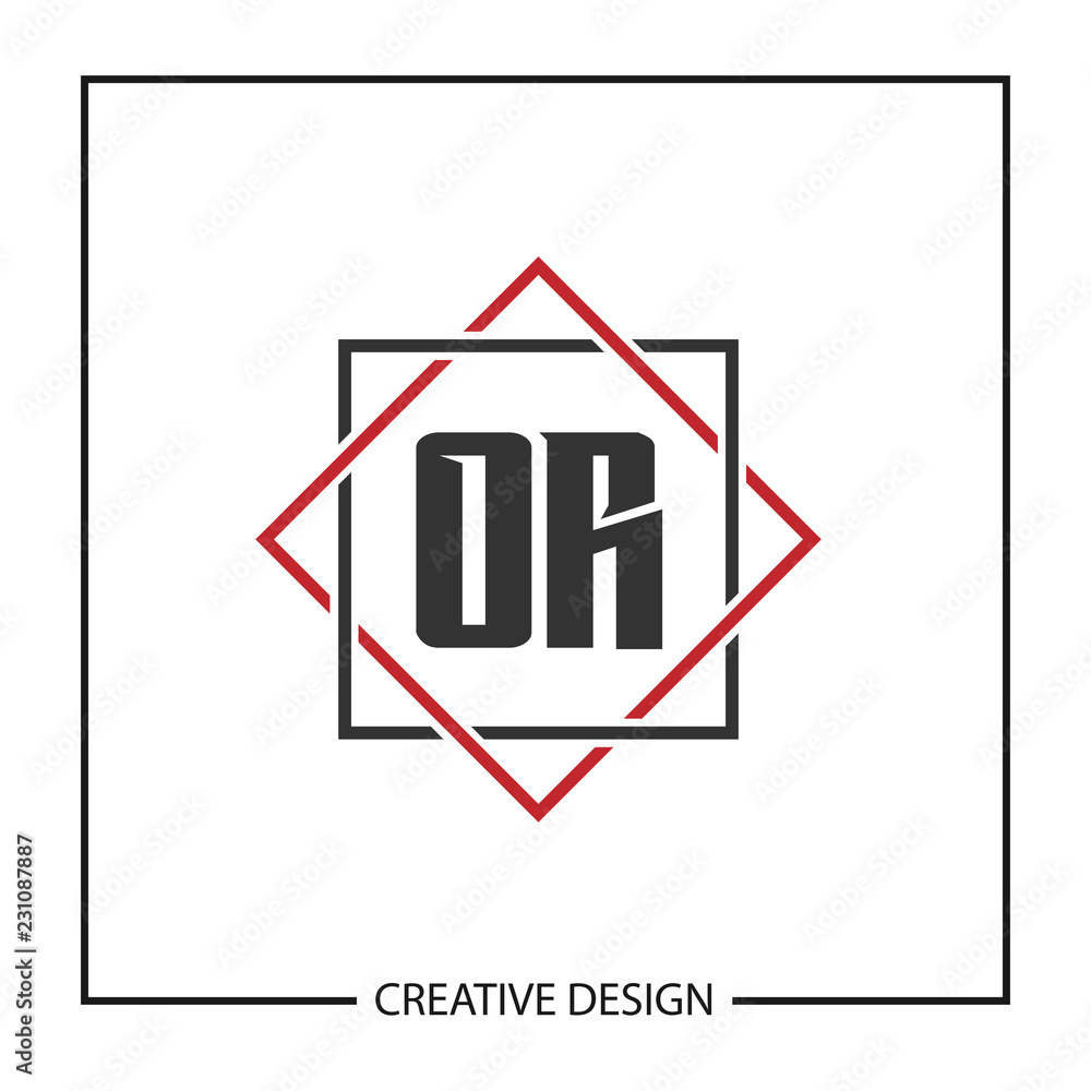 Initial Letter OR Logo Template Design Vector Illustration