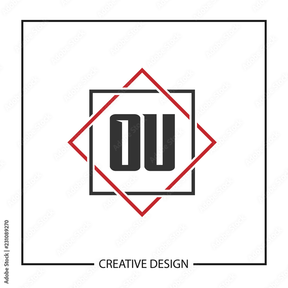 Initial Letter OU Logo Template Design Vector Illustration Initial Letter OU Logo Template Design Vector Illustration