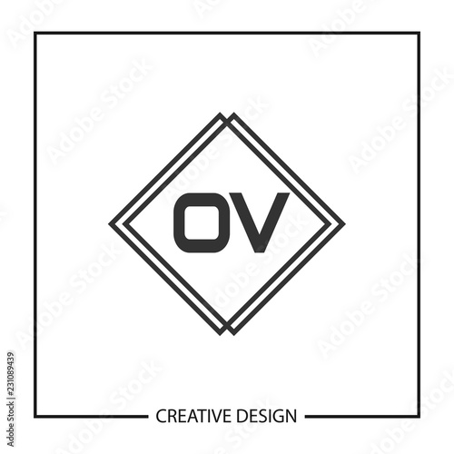 Initial Letter OV Logo Template Design Vector Illustration