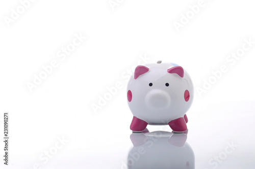 Piggy bank isolated on white background,