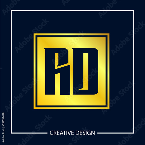 Initial Letter RD Logo Template Design Vector Illustration