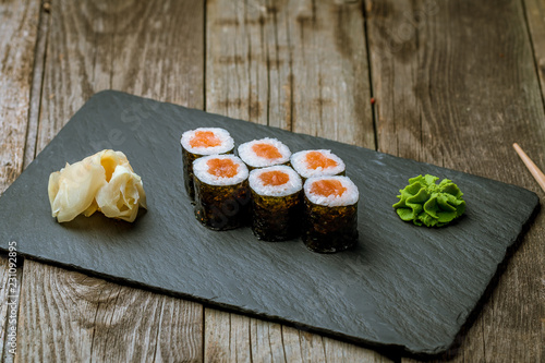Maki roll with salmon