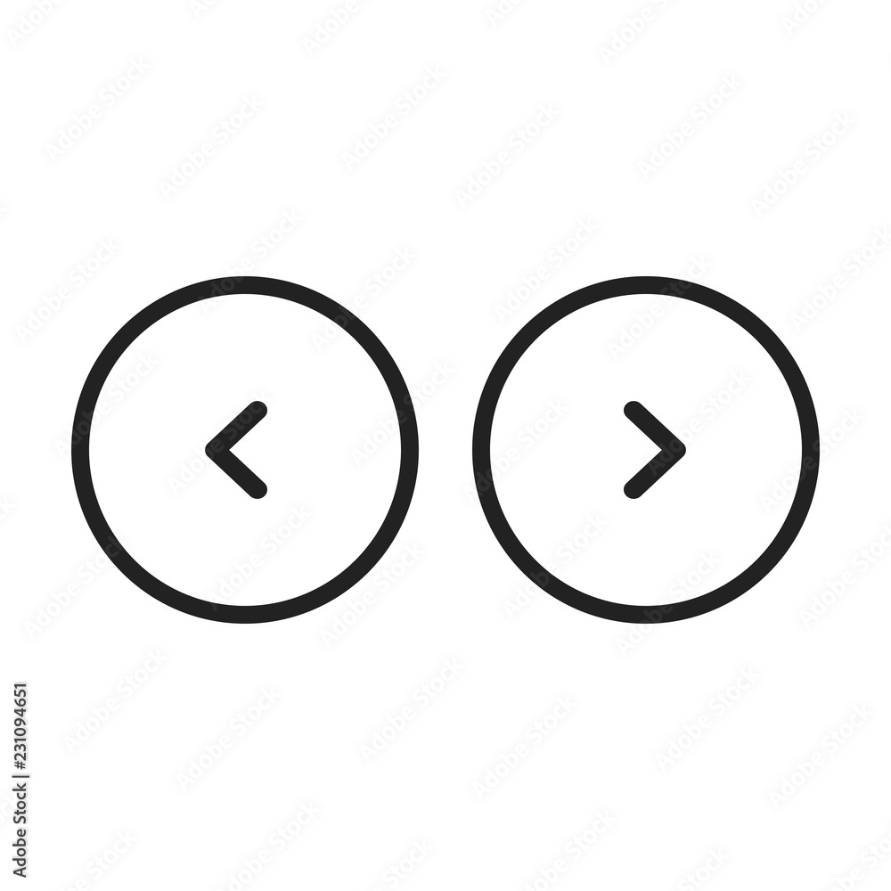 Circle Slider Buttons Arrows Vector Circle Slider Buttons Arrows Vector