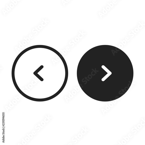 Circle Slider Buttons Arrows Vector