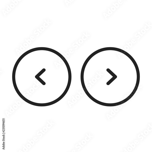 Circle Slider Buttons Arrows Vector