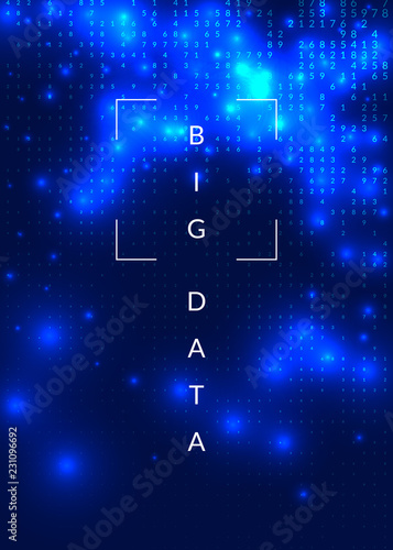Deep learning background. Technology for big data, visualization, artificial intelligence and quantum computing. Design template for server concept. Digital deep learning backdrop.
