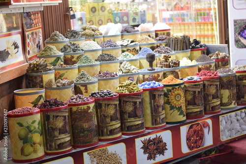 The Sights of the Spice Souk in Deira, Dubai, UAE