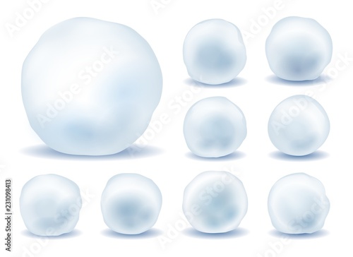 Canvas Print Snowballs isolated