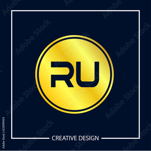 Initial Letter RU Logo Template Design Vector Illustration