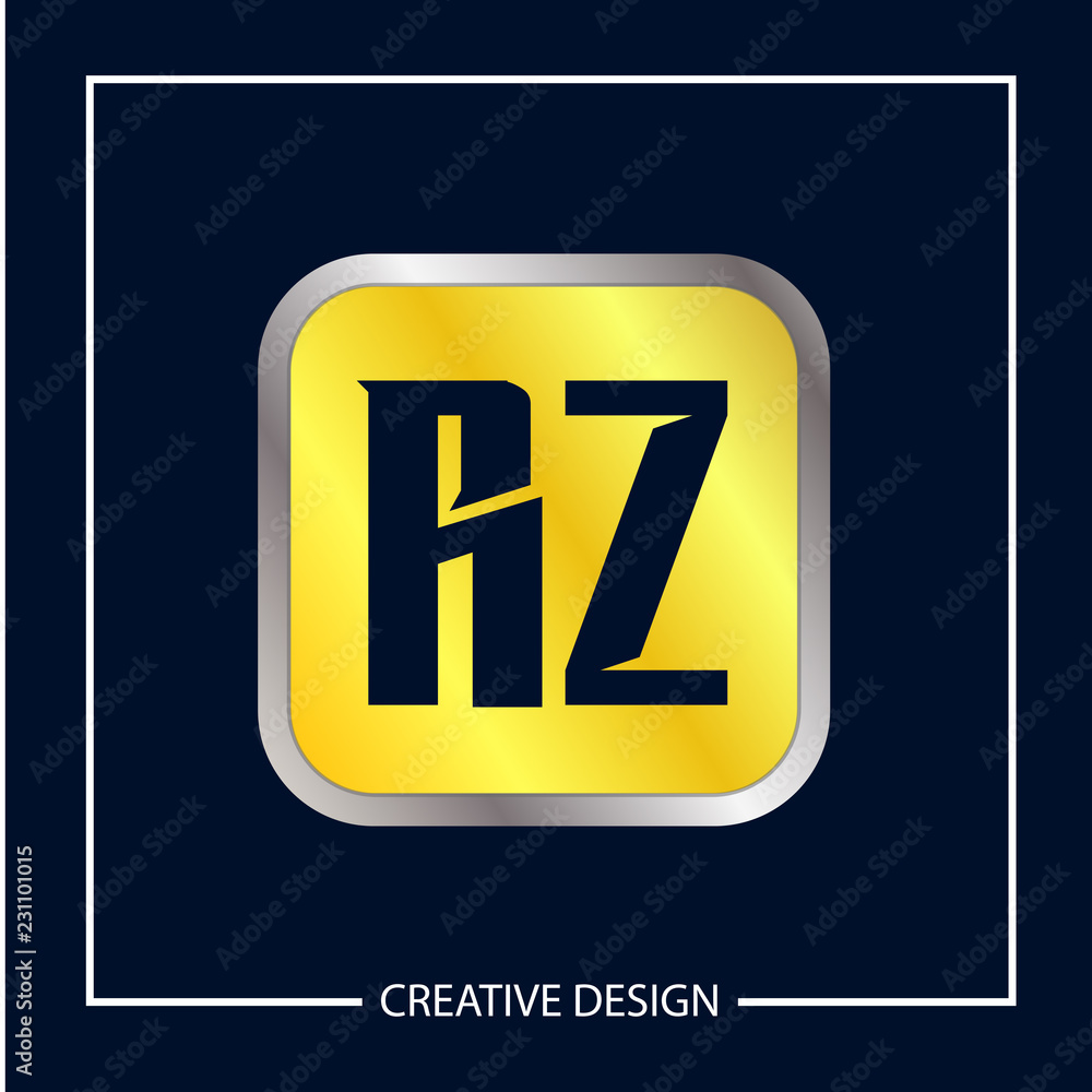 Initial Letter RZ Logo Template Design Vector Illustration Initial Letter RZ Logo Template Design Vector Illustration