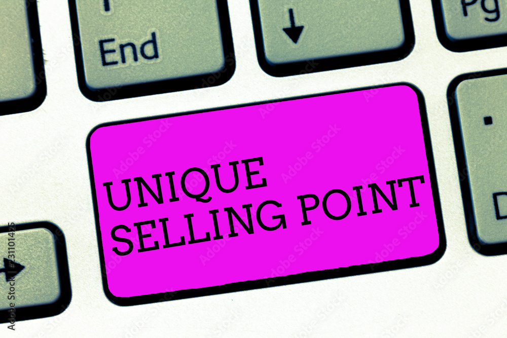 Word writing text Unique Selling Point. Business concept for Differentiate a Product Specific Features and Benefits. Word writing text Unique Selling Point. Business concept for Differentiate a Product Specific Features and Benefits.