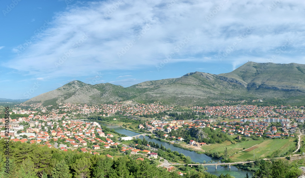 High View On Trebinje Town And Valley Of Trebisnjica River