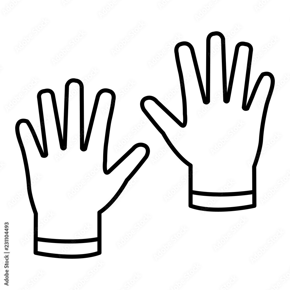 industrial rubber gloves icon industrial rubber gloves icon