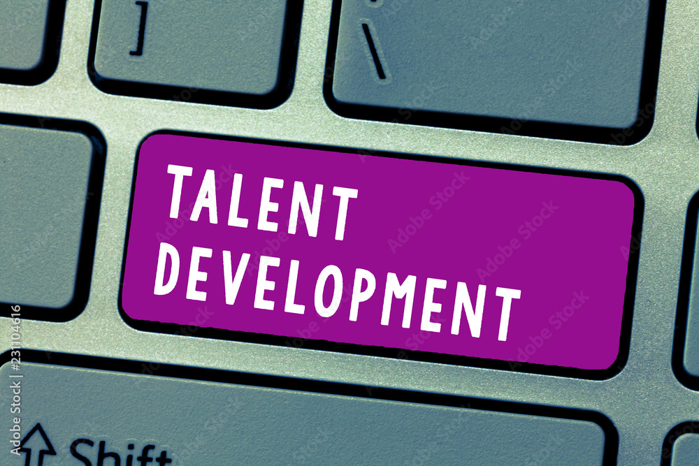 Conceptual hand writing showing Talent Development. Business photo text Building Skills Abilities Improving Potential Leader. Conceptual hand writing showing Talent Development. Business photo text Building Skills Abilities Improving Potential Leader.
