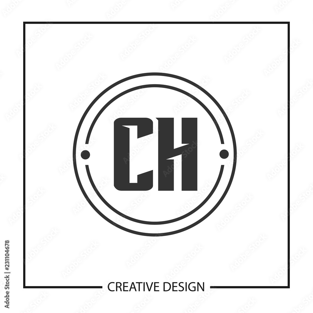 Initial Letter CH Logo Template Design Vector Illustration Initial Letter CH Logo Template Design Vector Illustration
