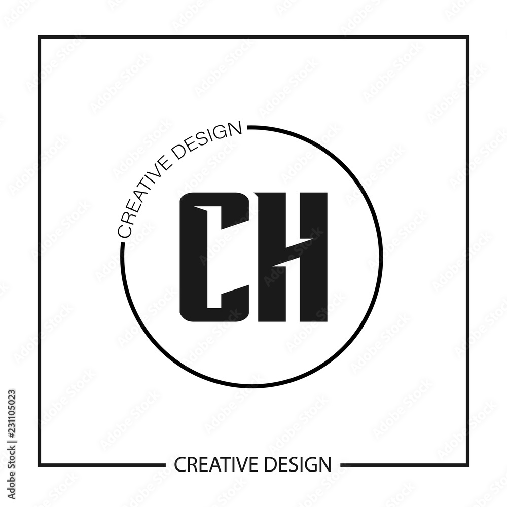 Initial Letter CH Logo Template Design Vector Illustration Initial Letter CH Logo Template Design Vector Illustration