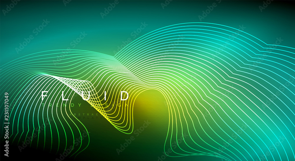 Digital flowing wave particles abstract background Digital flowing wave particles abstract background