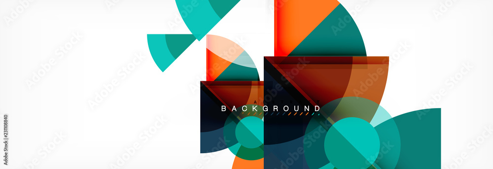 Triangles and circle geometric background Triangles and circle geometric background