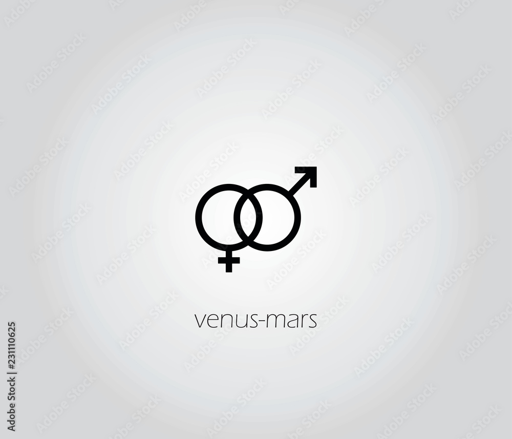 venus mars icon vector venus mars icon vector