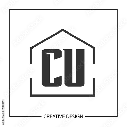 Initial Letter CU Logo Template Design Vector Illustration