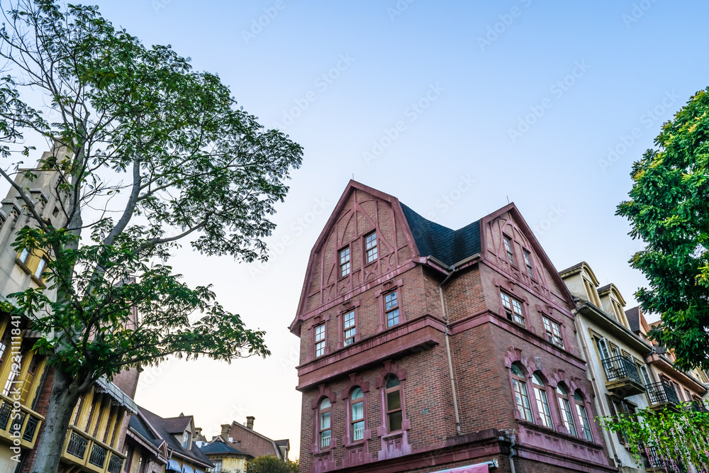 European house building exterior