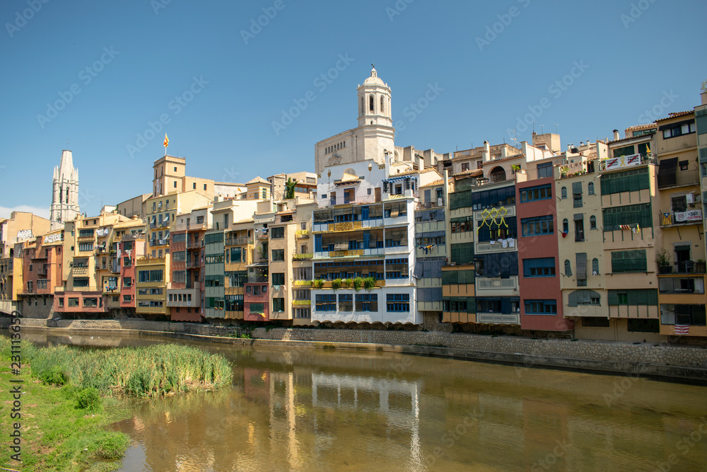 Aufnahmen von Girona in Katalonien Spanien