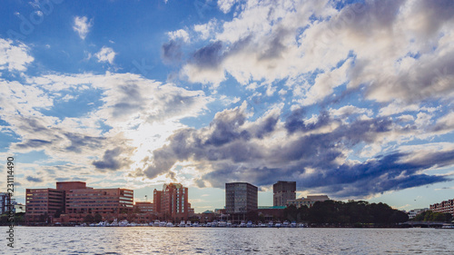 Buildings by Charles River in Boston, USA