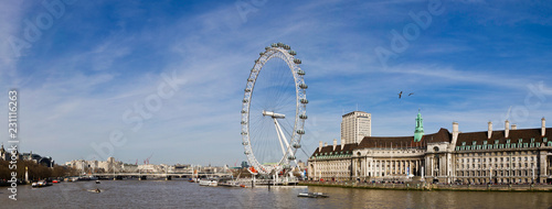 Obraz na plátně London eye ferris wheel in London