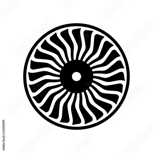 Obraz na plátne Airplane (jet) turbofan blades