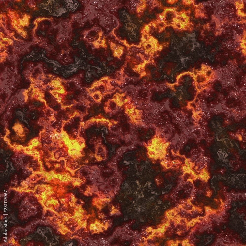 Fantasy planet terrain seamless texture or background illustration Fantasy planet terrain seamless texture or background illustration
