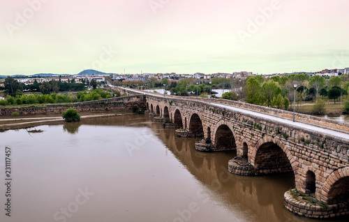 Roman bridge on the Guadiana river