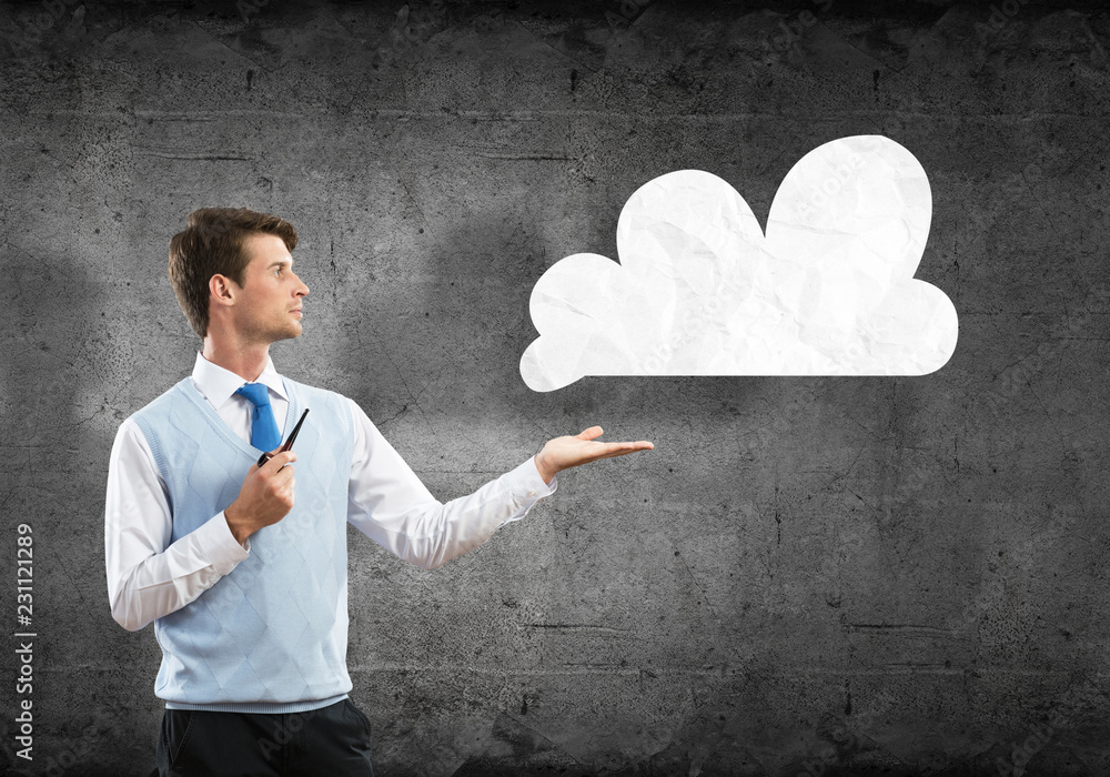 Conceptual image of young businessman. Conceptual image of young businessman.