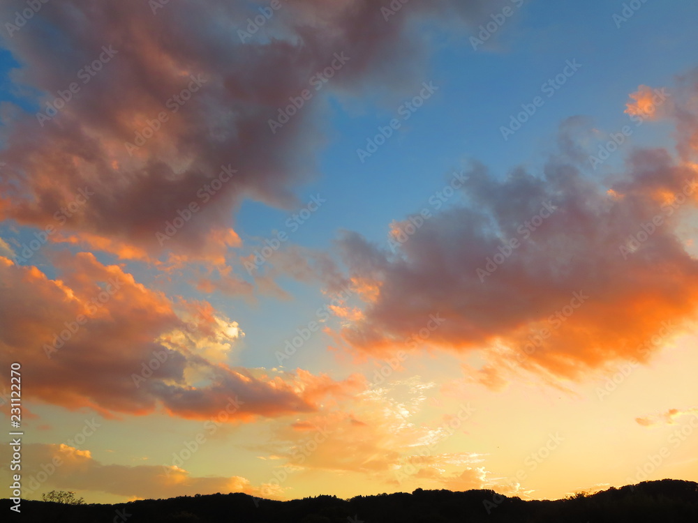 Fototapeta premium Niebo o zmierzchu