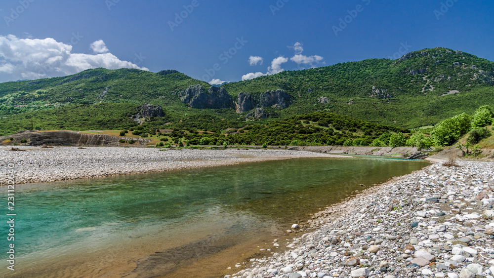 Mountain river in Central Greece