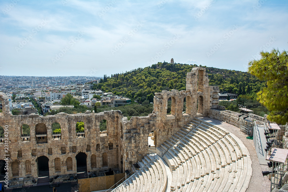The theatre from Akropolis, in Athens, Greece
