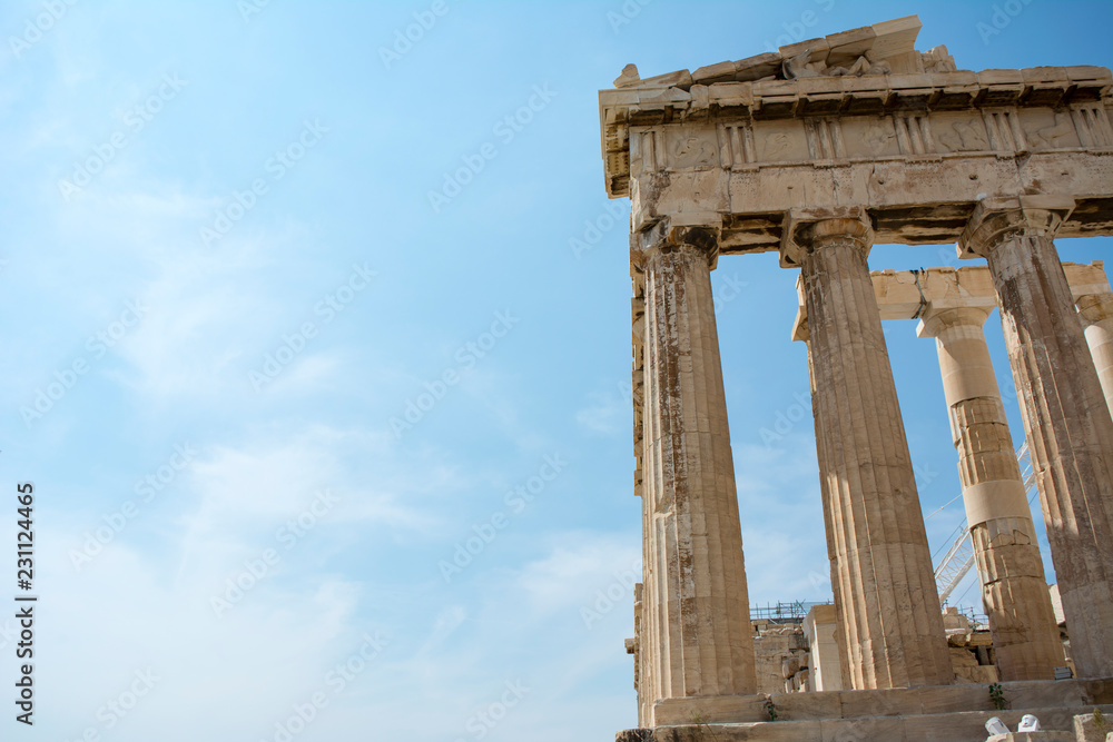 The Akropolis in the Pantheon, in Athens, Greece