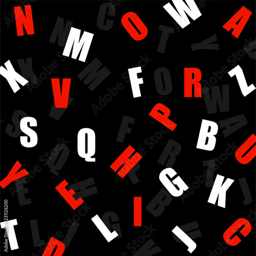 Abstract background from colorful letters of the English alphabet